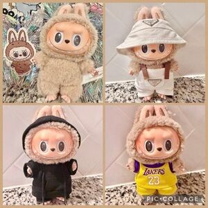 POP MART Labubu The Monsters Exciting Macaron-Toffee and three outfits